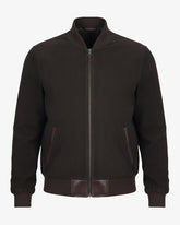 Lucca – Brown Suede Bomber Jacket for Men